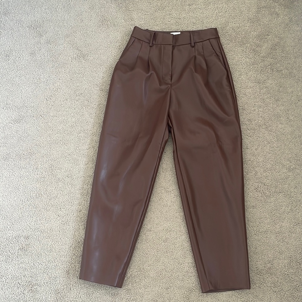 Aritzia Wilfred Vegan Leather Trouser